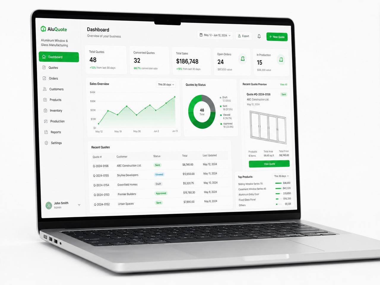 Notebook exibindo o sistema Alucorte